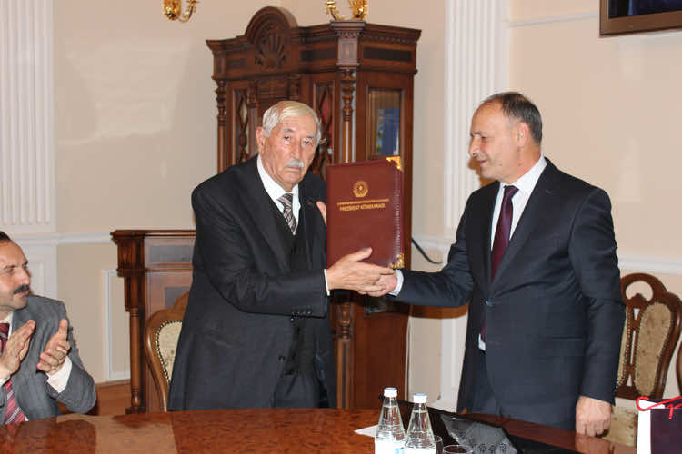 A meeting held with Abuzar Khalafov, a prominent librarian and scholar