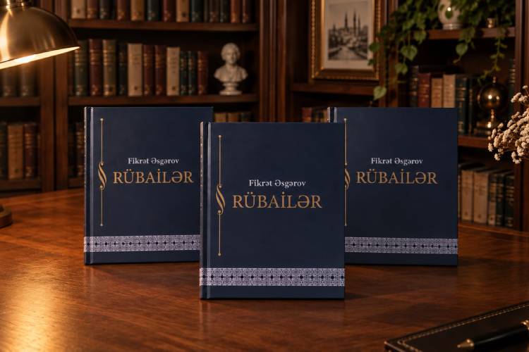 Fikrət Əsgərov “Rübailər” kitabını Prezident Kitabxanasına hədiyyə edib