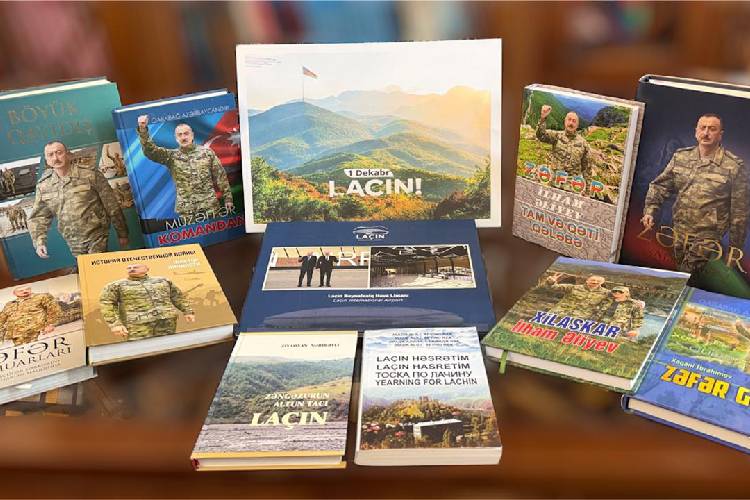 В Президентской библиотеке организована книжная выставка, посвященная освобождению Лачинского района от оккупации
